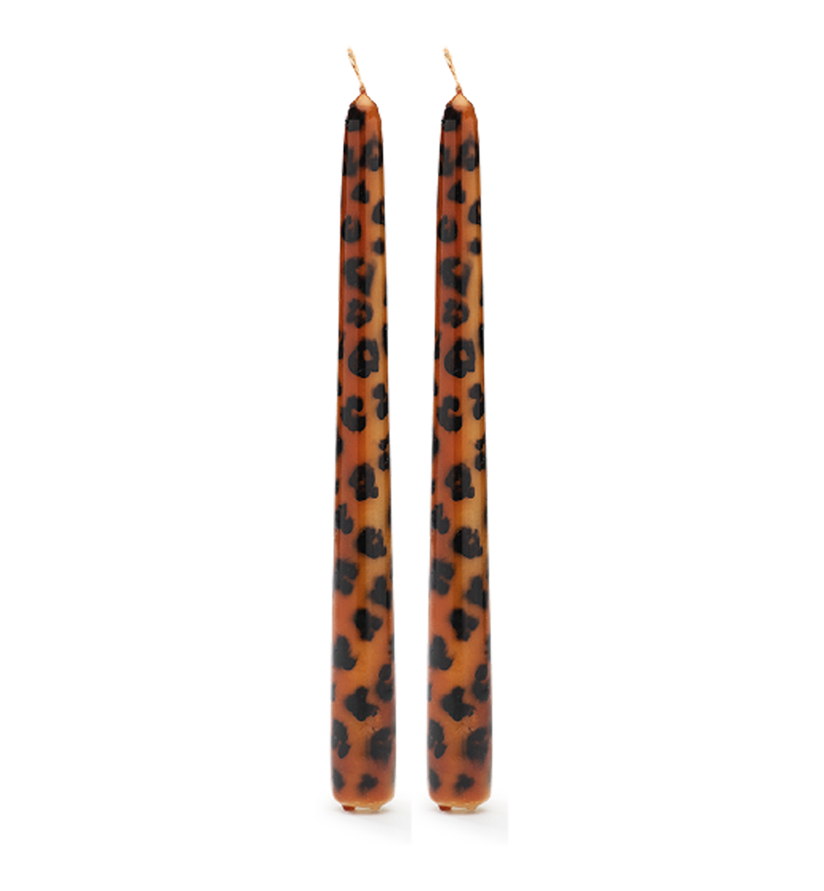 Leopard candle - set of 2