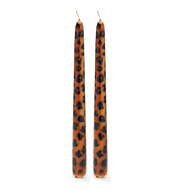 Leopard candle - set of 2