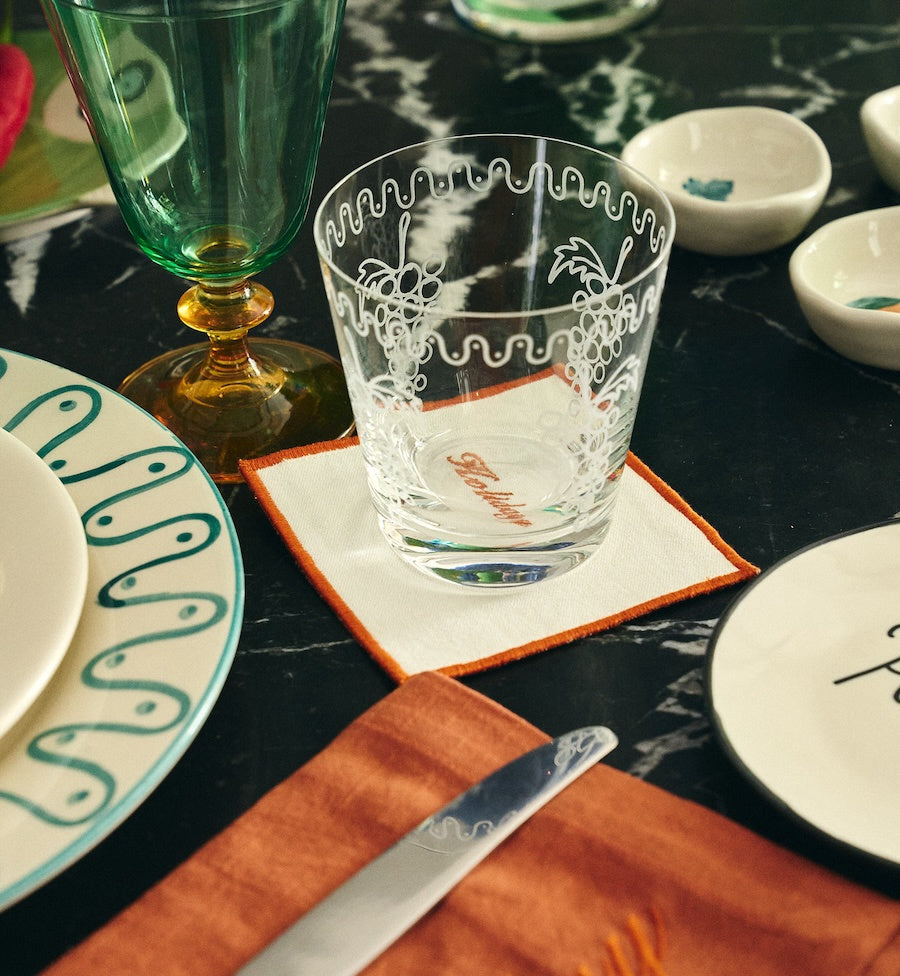 Grapevine Water Glass Set of 2 -anna+ nina
