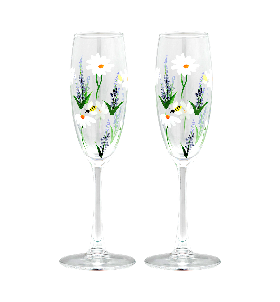 Springtime Toast Champagne Flute Set of 2 - anna+ nina