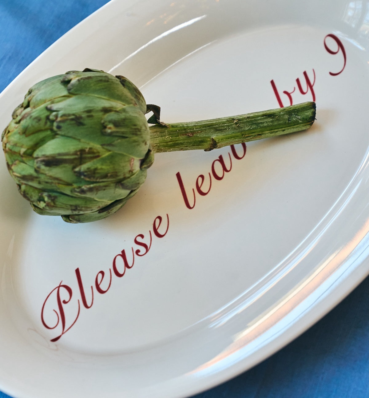 Please leave by 9 serving platter - anna+nina