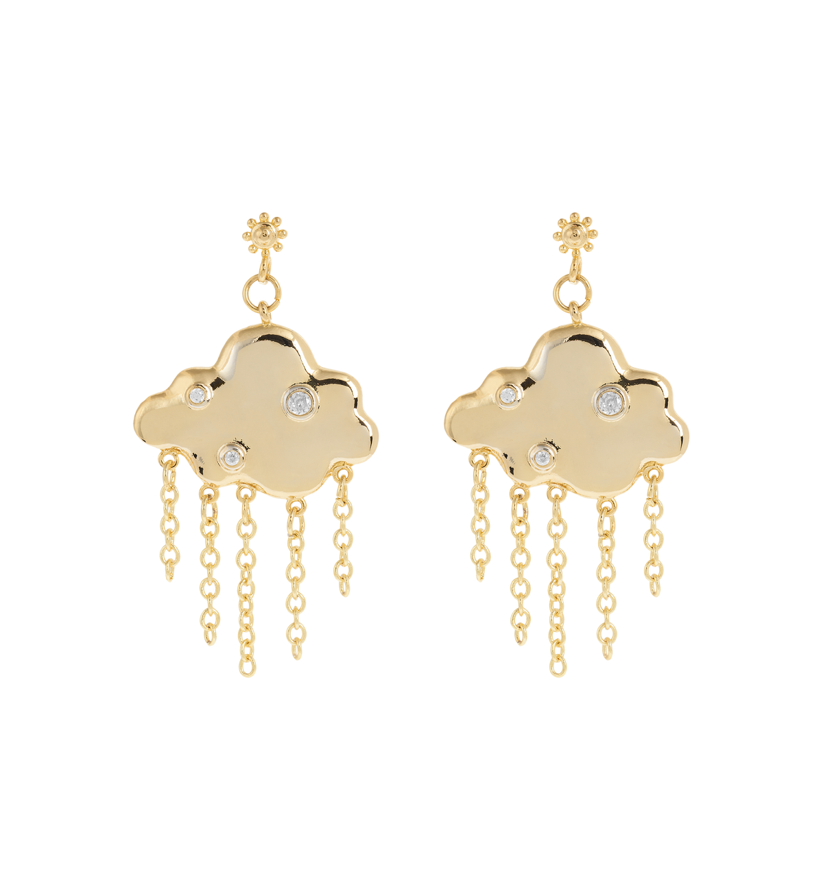 Heads in the clouds stud oorbellen - Anna+Nina