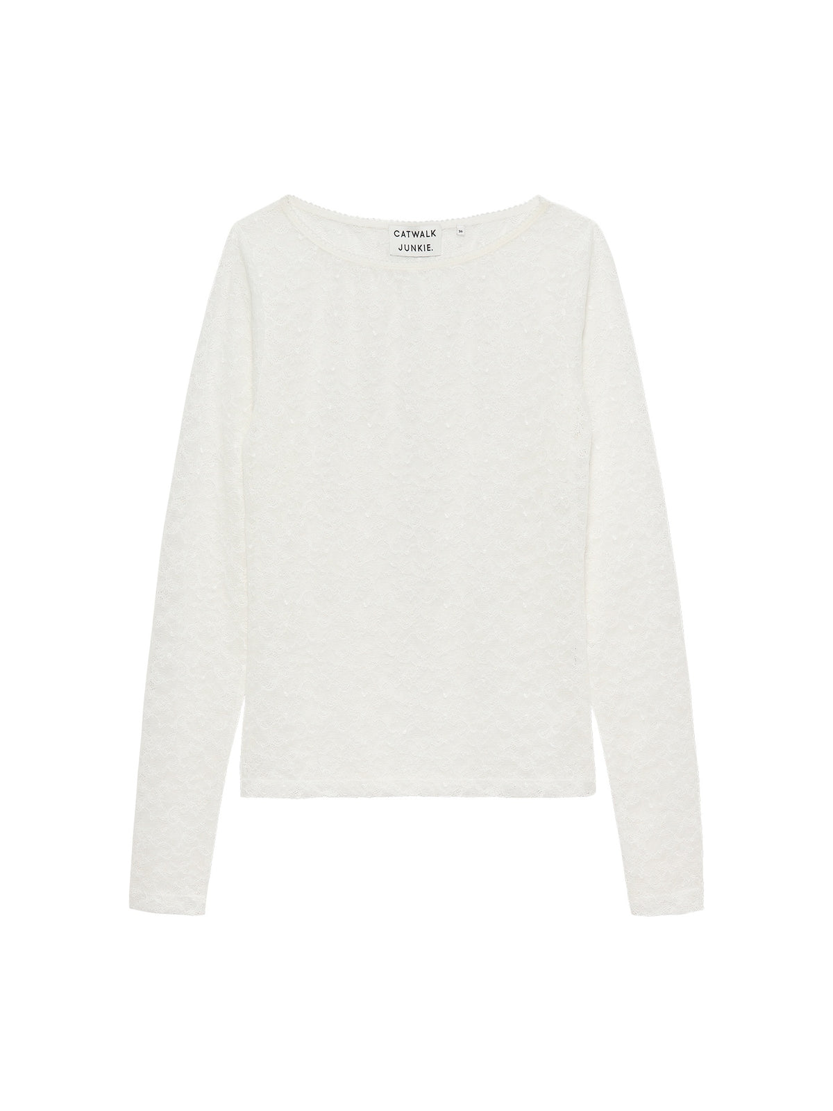 Lace longsleeve -  Egret - Catwalk junkie
