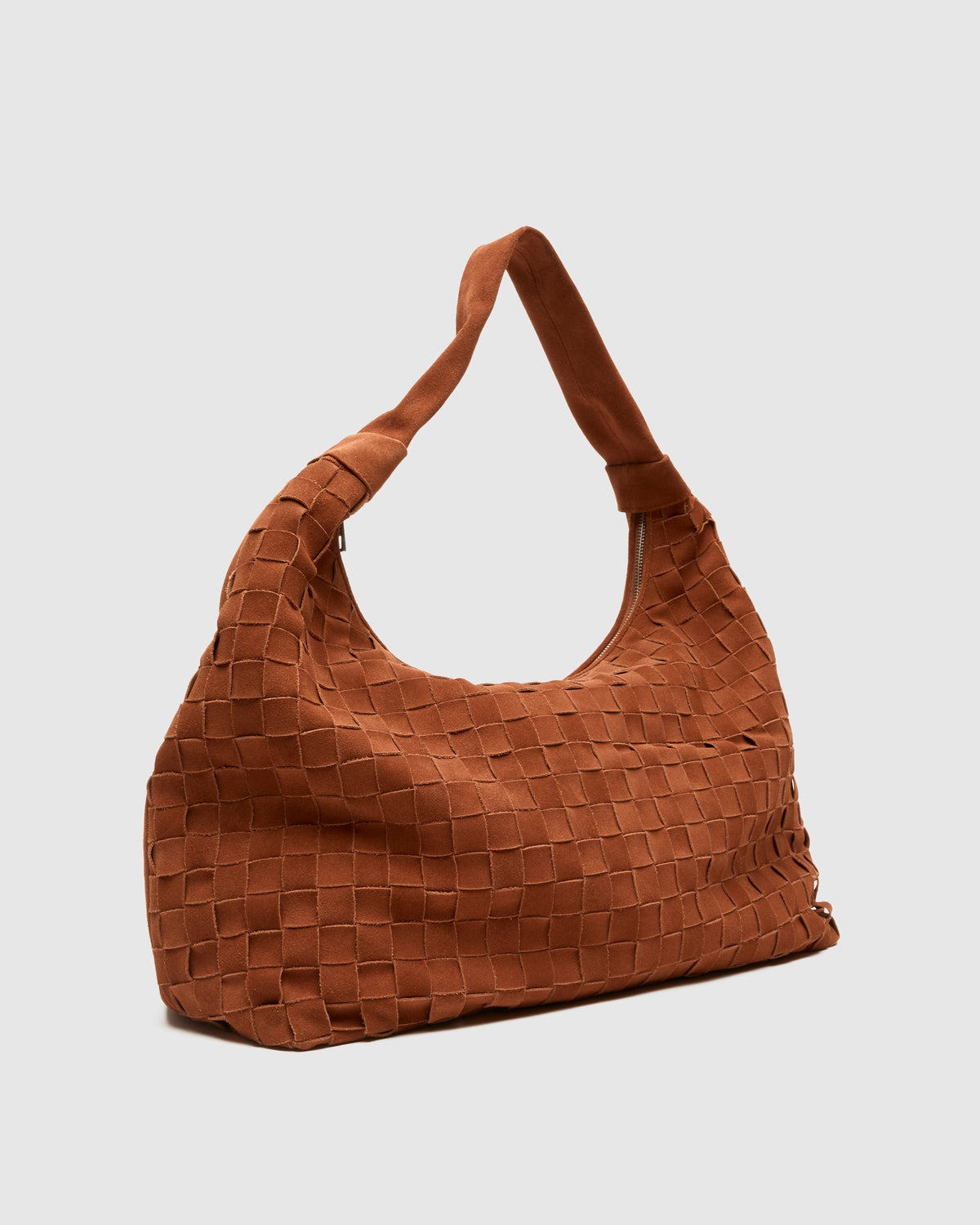 Maxi Dandy Braided Suede - Redwood - nunoo bags
