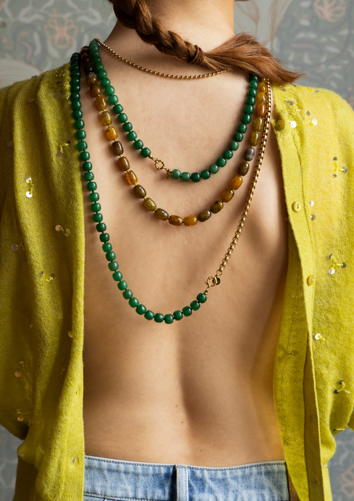bobby forest green necklace - bonnie studios