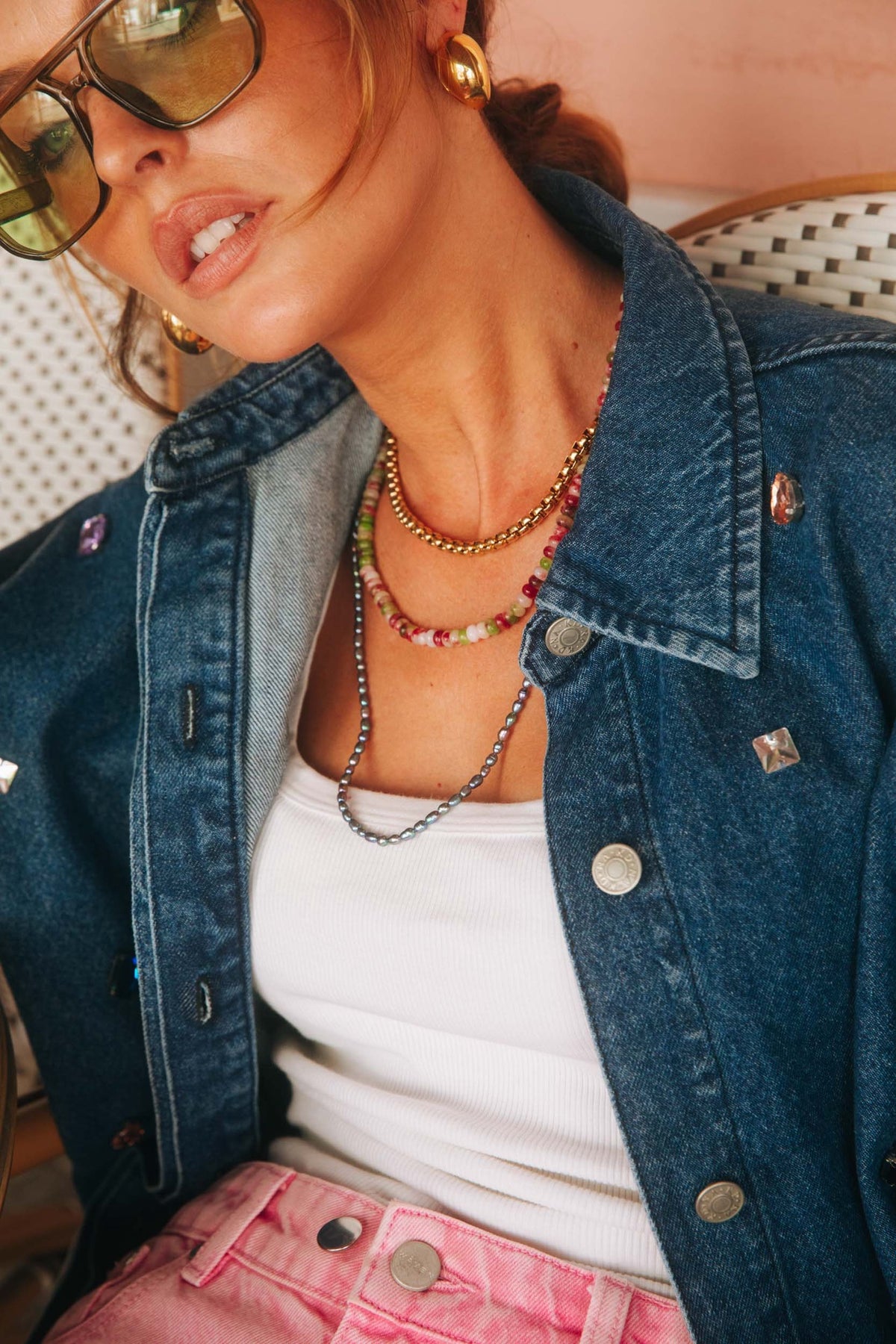 Roger big mixed necklace - bonnie studios