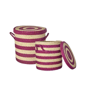 Laundry mand raffia set of 2 - Rice