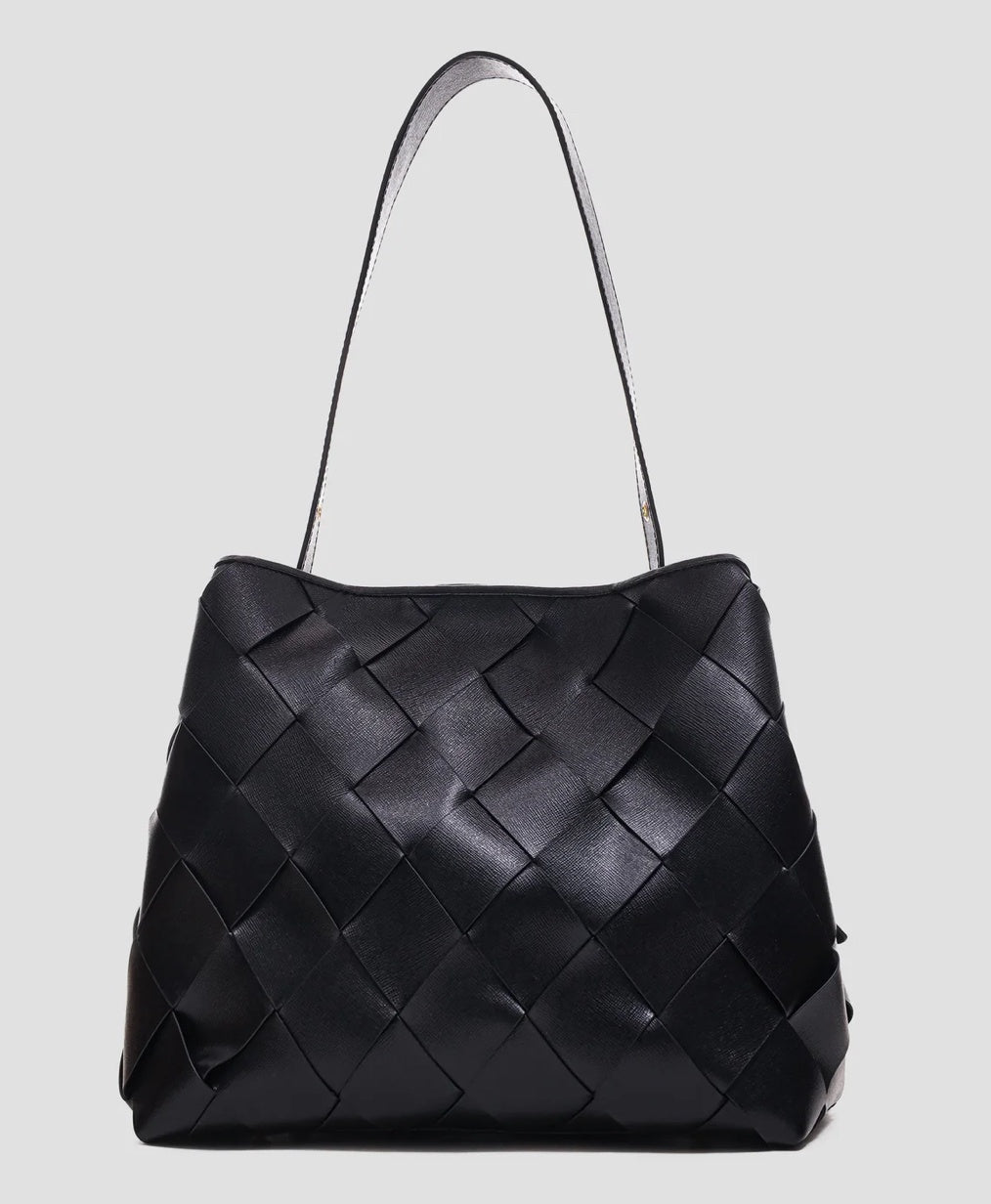 Chiara braided Florence black with gold - Nunoo Bags