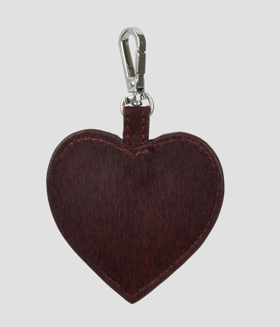 Sleutelhanger Heart deluxe Bordeaux - Nunoo bags