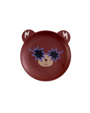 Small kids plate brown KIMAT-PLBEAR - rice | Jil conceptstore