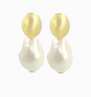 parel oorbellen irregular stone L Bailey - Lott