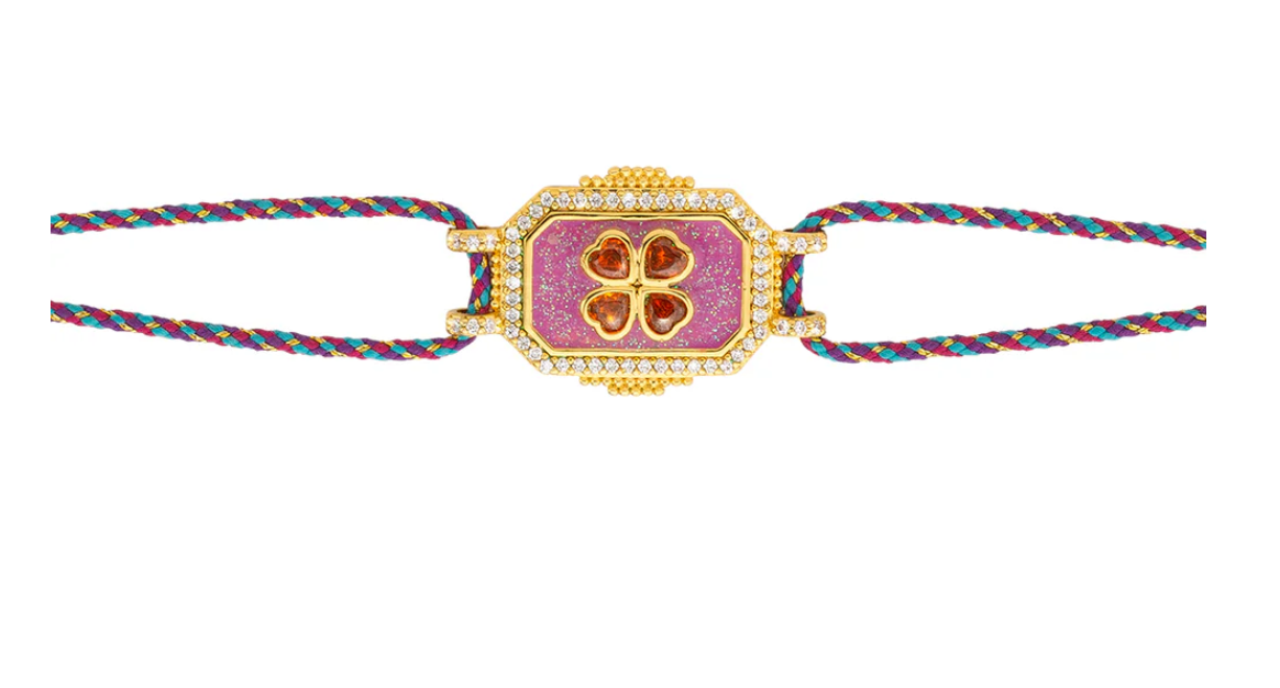 fuchsia trefle bohemę armband - mya bay