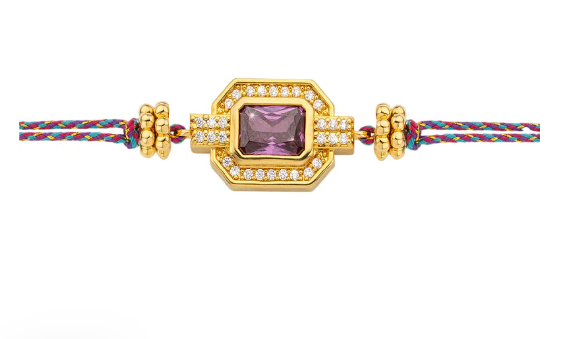 amethyste shiny art deco armband - mya bay
