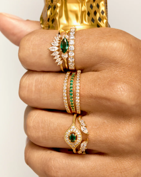 green majestic eye ring  - mya bay