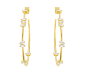 baquette hoops oorbellen - mya bay