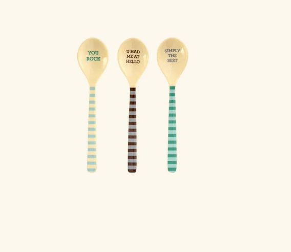 Small spoon (you rock, u had me at hello, simply the best) - rice MELSE-SSTRIBXCB | jil conceptstore