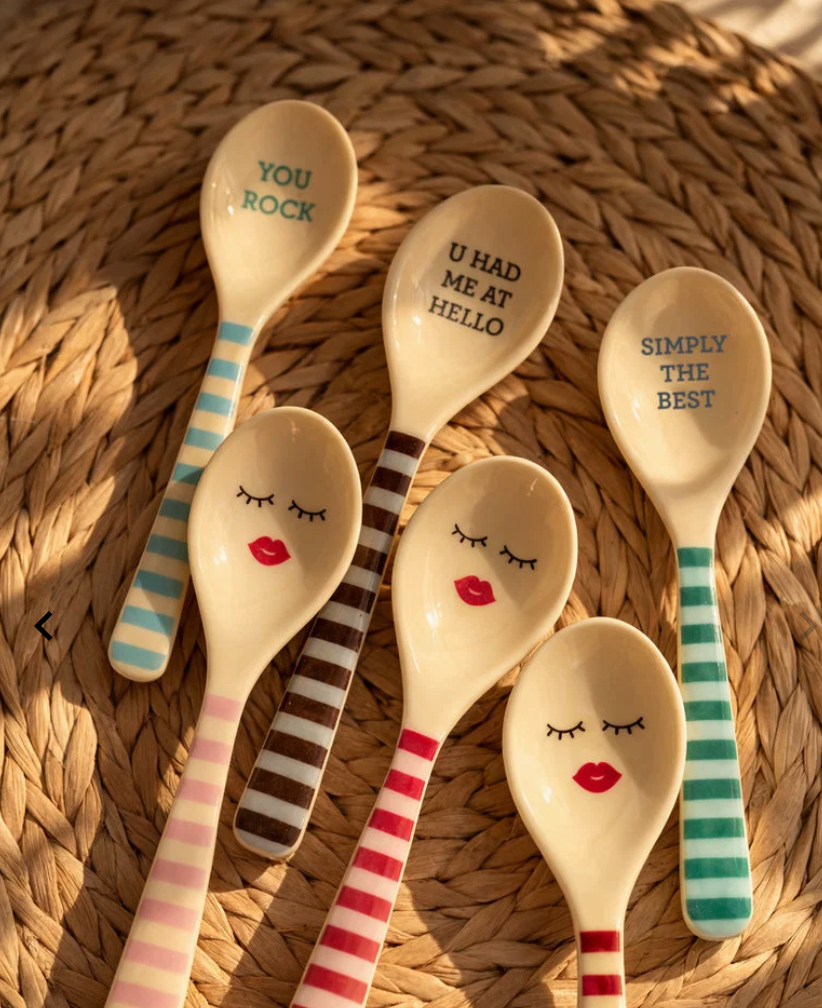 Small spoon (you rock, u had me at hello, simply the best) - rice MELSE-SSTRIBXCB | jil conceptstore