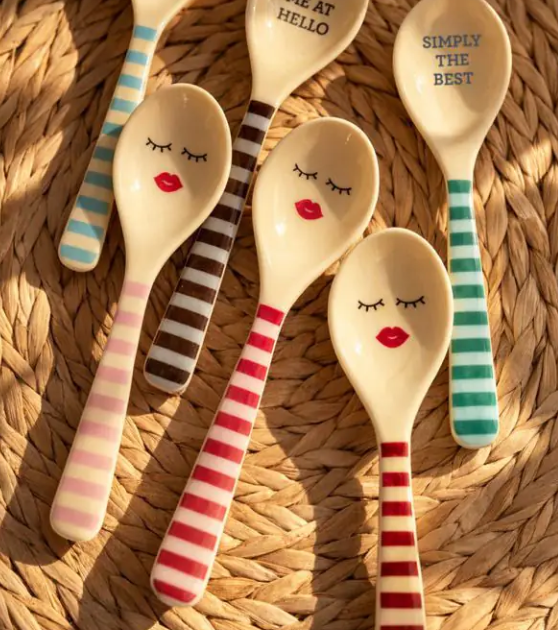 Small spoon gezichtje  - rice | jil conceptstore MELSP-SSTRIIXCP