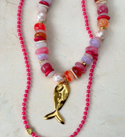 pink shell necklace - le veer