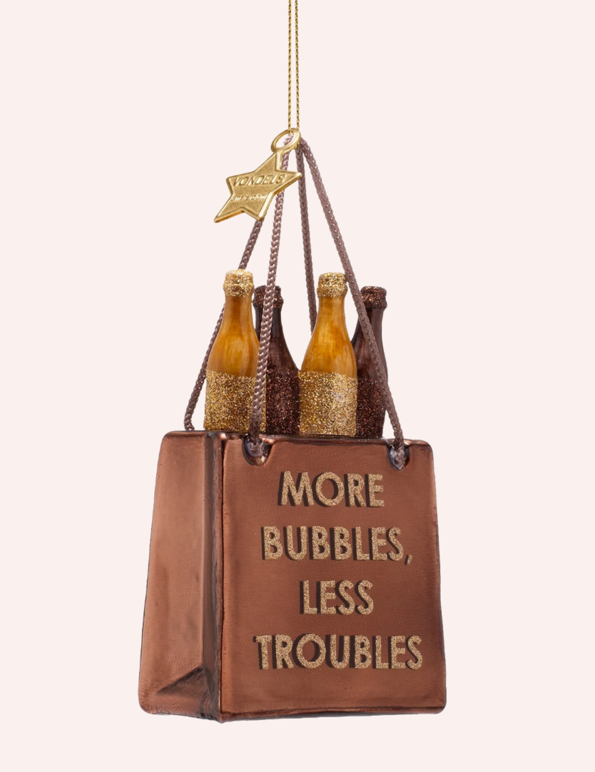 Ornament shopping bag with bottles - vondels | Jil Conceptstore