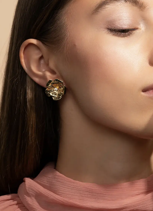 oorbellen flower S gold - Lott gioielli