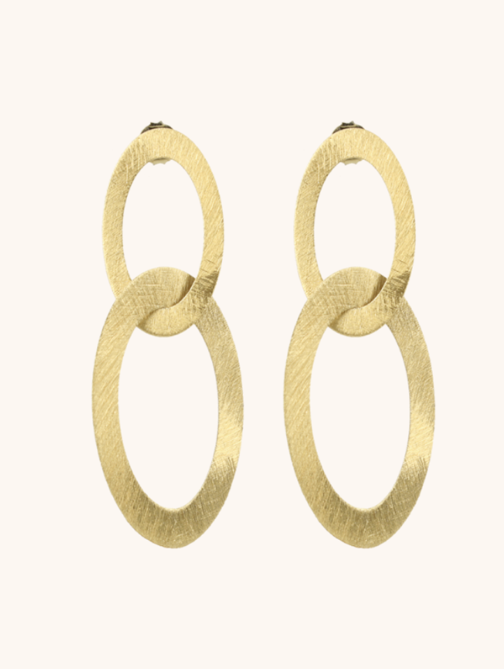 oorbel double oval L - Lott
