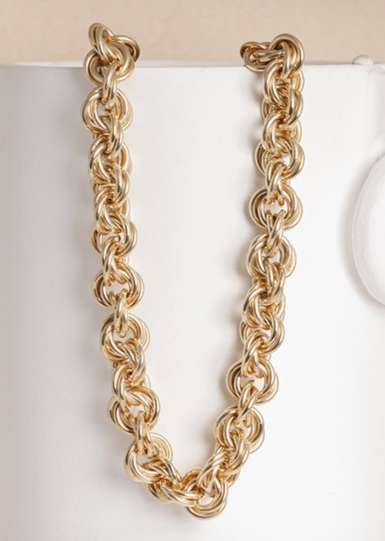 Maeve chain gold necklace - souvenirs de pomme | Jil Conceptstore