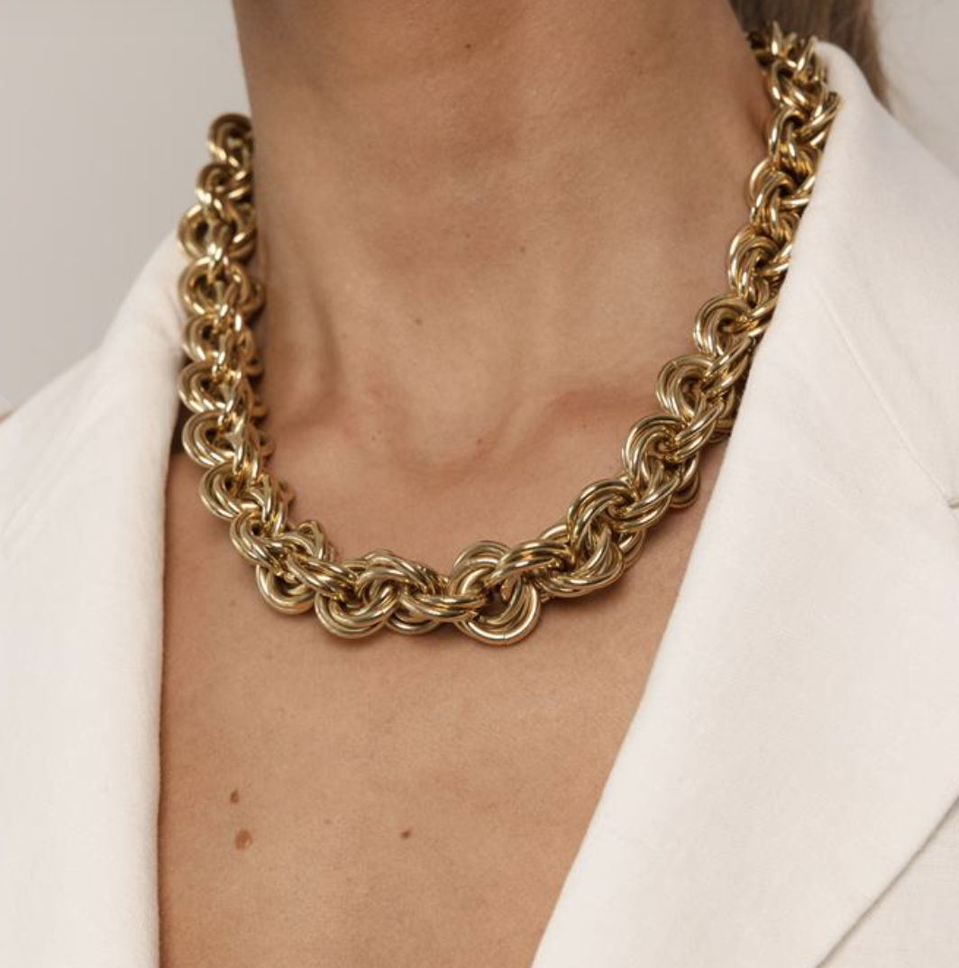 Maeve chain gold necklace - souvenirs de pomme | Jil Conceptstore