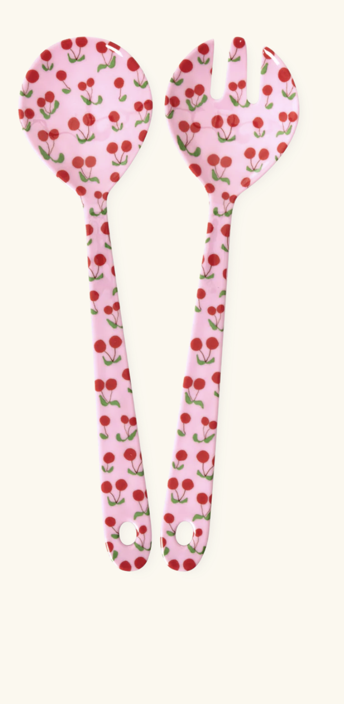 Opscheplepel en vork cherry MESAL-2ZCHERI - rice | Jil Conceptstore