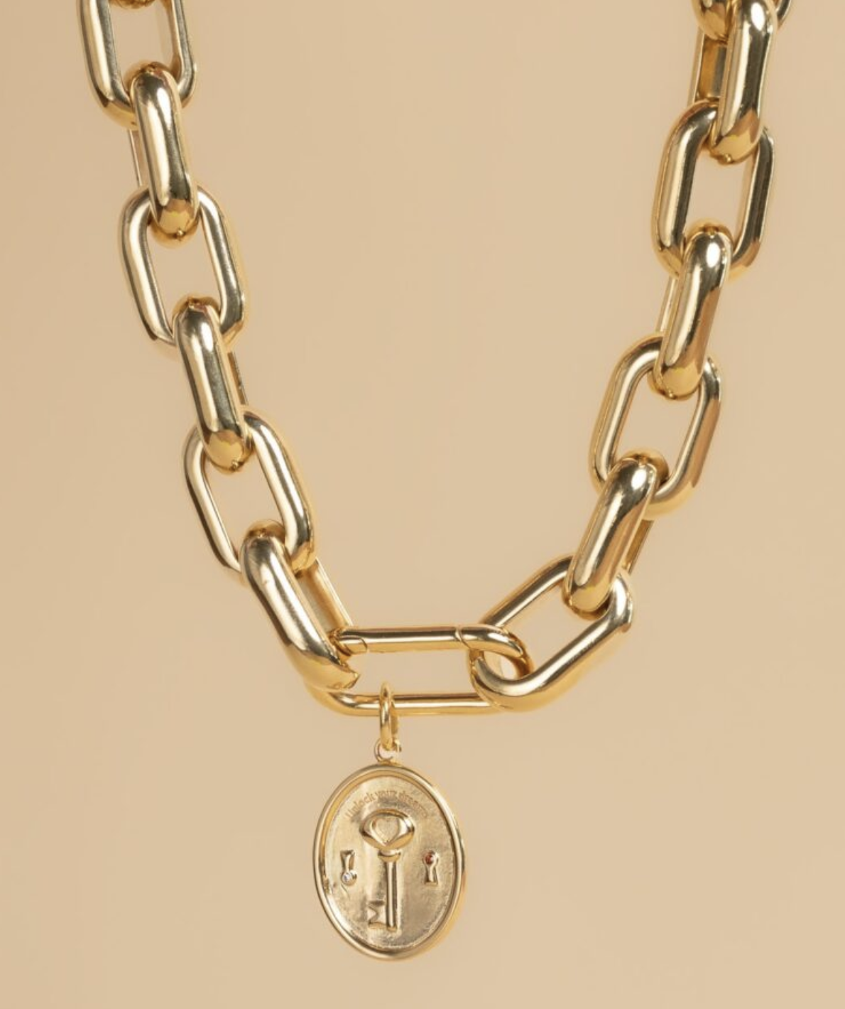 lima large chain gold necklace - souvenirs de pomme | Jil Conceptstore