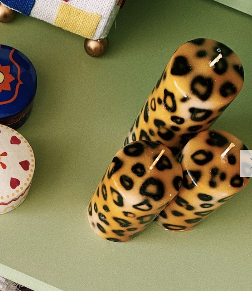 Kort  leopard print blunt candle - anna + Nina