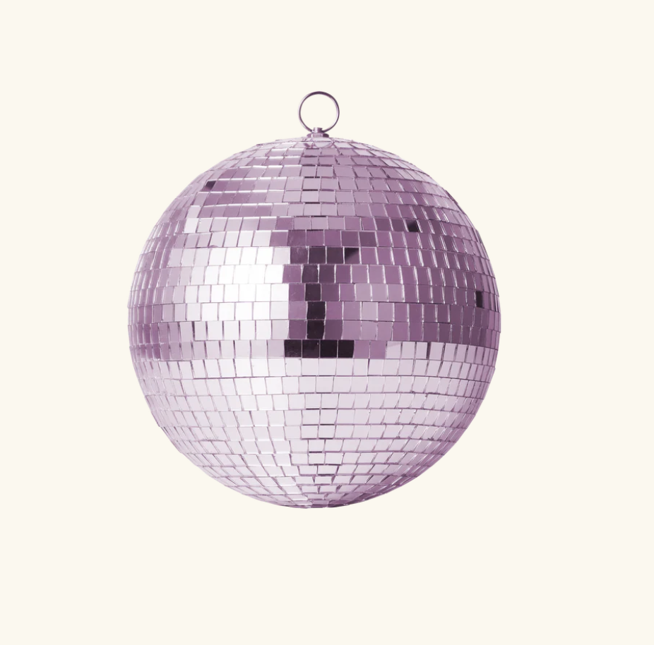 disco ball in soft pink medium  - rice