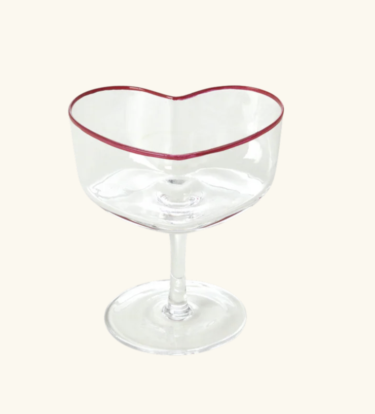 champagne glas in hart vorm rood - rice GLCOC-HEAR | Jil Conceptstore