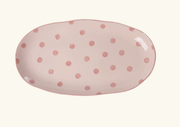 keramiek serving platter roze & stippen - rice | Jil Conceptstore CESER-MDOTI | Jil Conceptstore