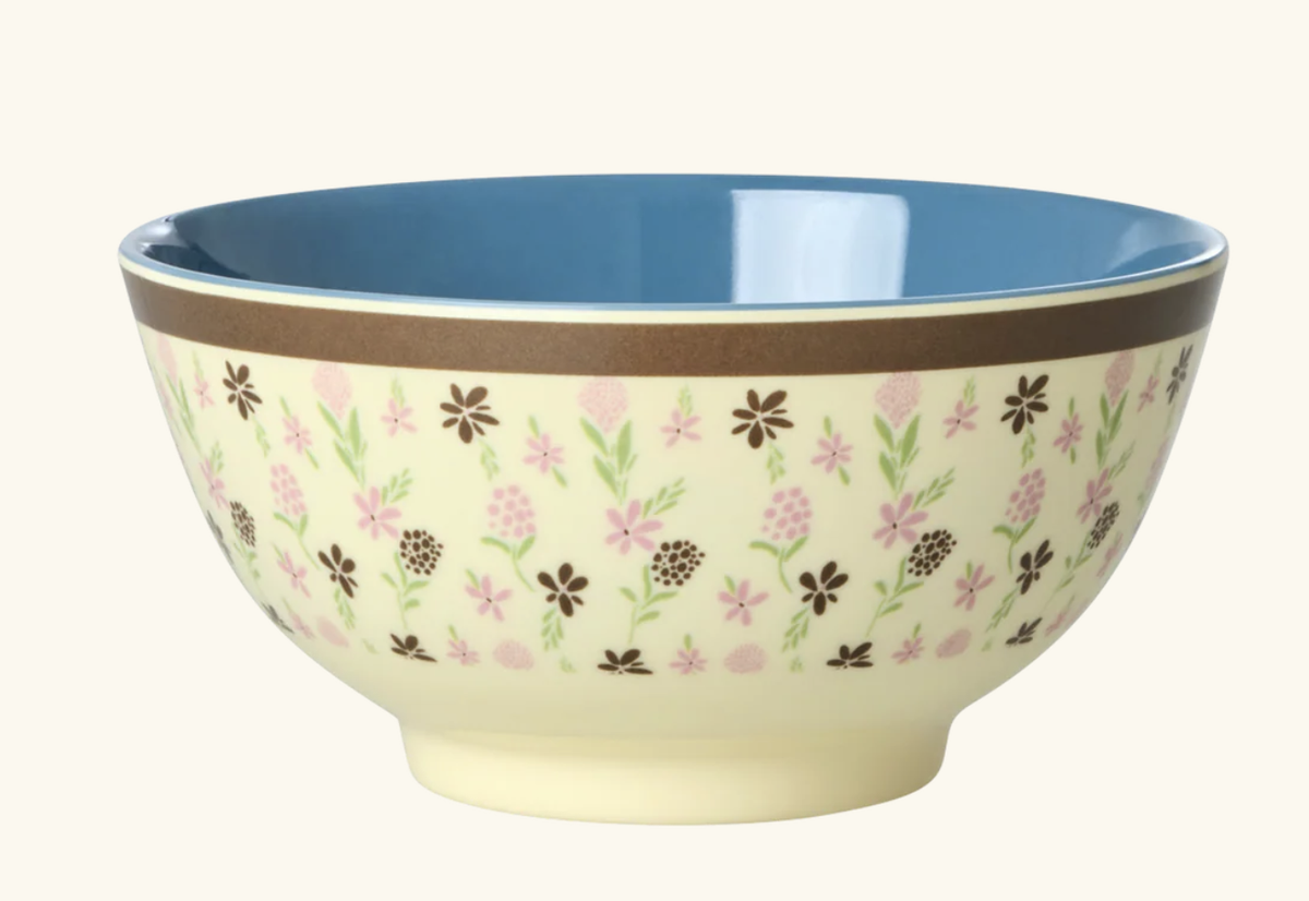 medium bowl met hacienda flower print - rice MELBW-HACI | Jil Conceptstore