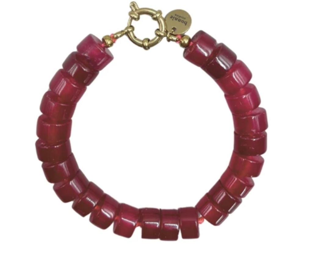 phil burgundy bracelet - bonnie studios