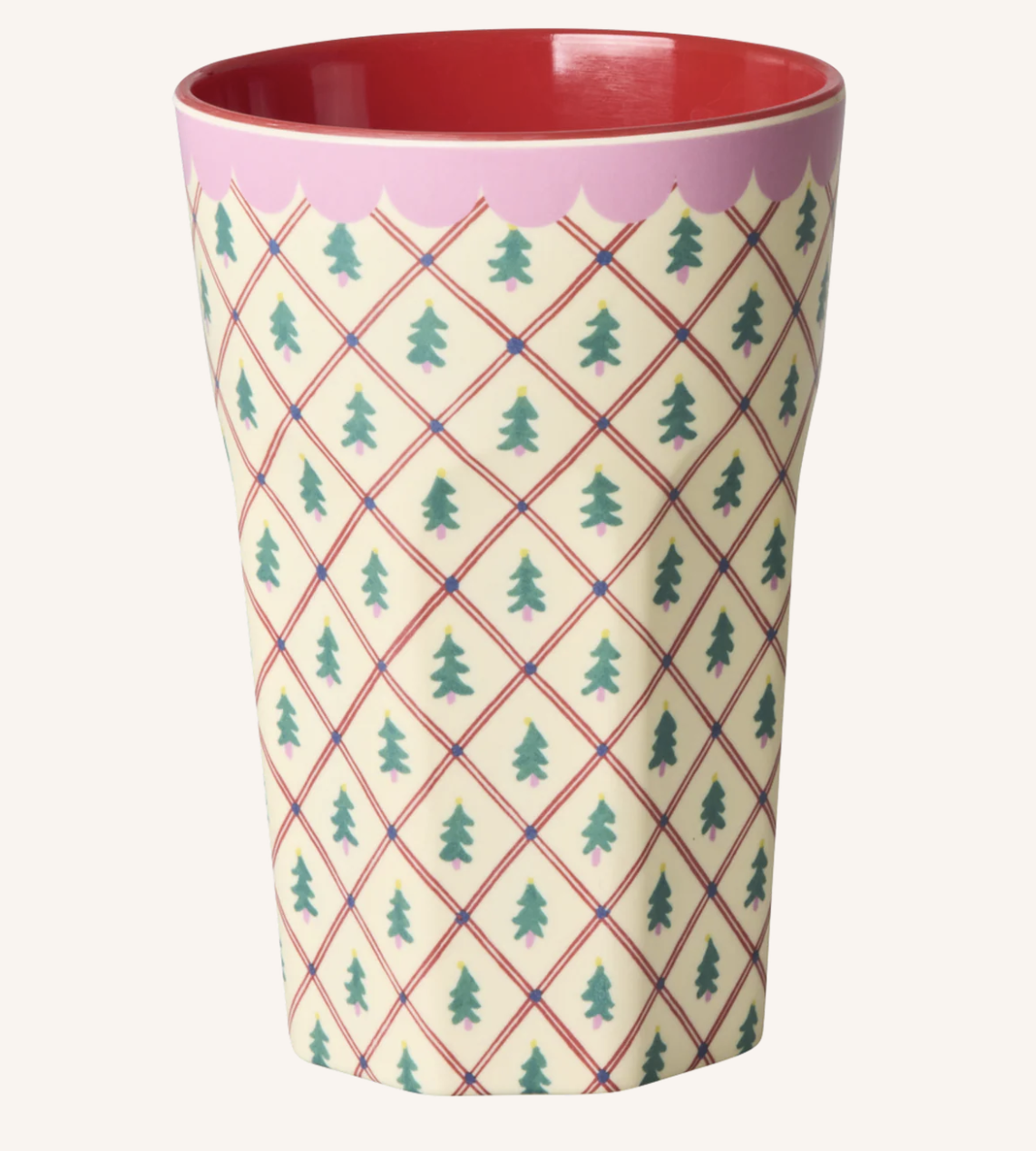 Tall cup with Diamond Christmas Tree - rice