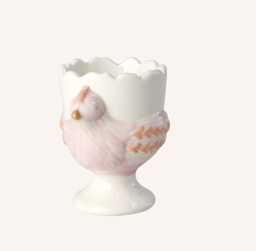 Hen Ceramic Egg Cup - Pink - rice | CEEGG-HENNI | Jil Conceptstore