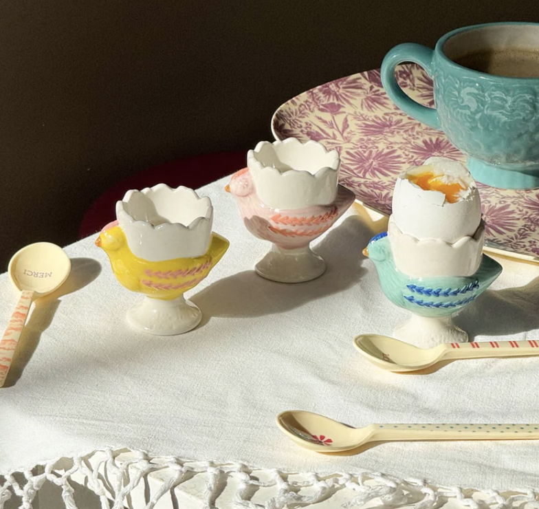 Hen Ceramic Egg Cup - Pink - rice | CEEGG-HENNI | Jil Conceptstore