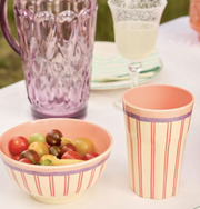 Tall Cup - Cream - Stripey Love Print - rice MELCU-LSTLO | Jil Conceptstore