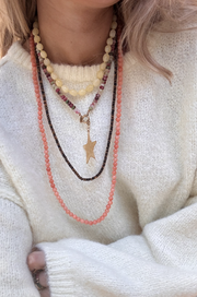 Roger long brown necklace - bonnie studios