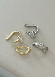 earcuff triple steentjes gold - bobby rose