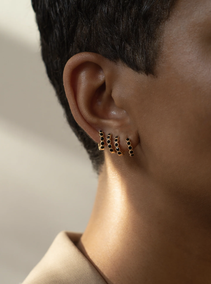 black swarovksi clip - bobby rose