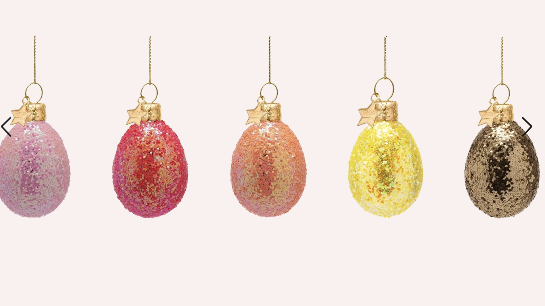 Ornament glass Easter set Sorbet Sparkle Eggs w/box - vondels