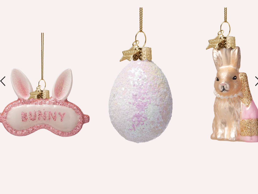 ornament glass Easter Set Bunny Breakfast w/ Box 7CM - vondels