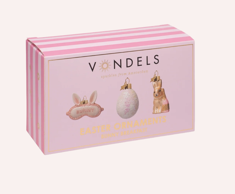 ornament glass Easter Set Bunny Breakfast w/ Box 7CM - vondels