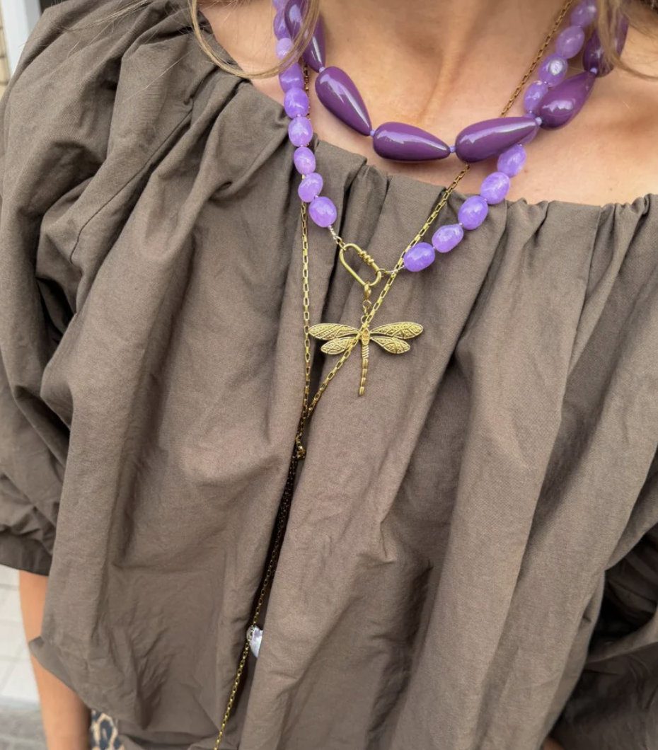 Lilac stone necklace - le veer