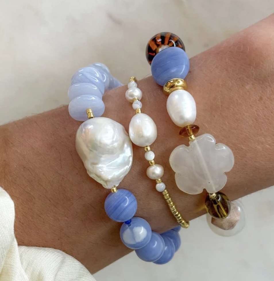 Milky pearl armband - le veer