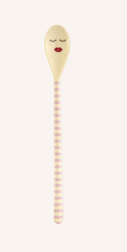Tall spoon (gezicht lips) -  rice MELSP-LSTRIIXCP | Jil Conceptstore