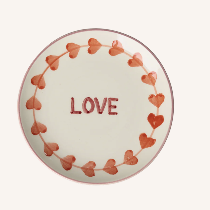 Keramiek gebaksbord LOVE  - rice CECPL-HPLOVE | Jil Conceptstore